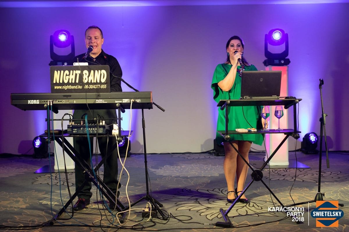 Night Band fellépés a Swietelsky karácsonyi partiján Siófokon
